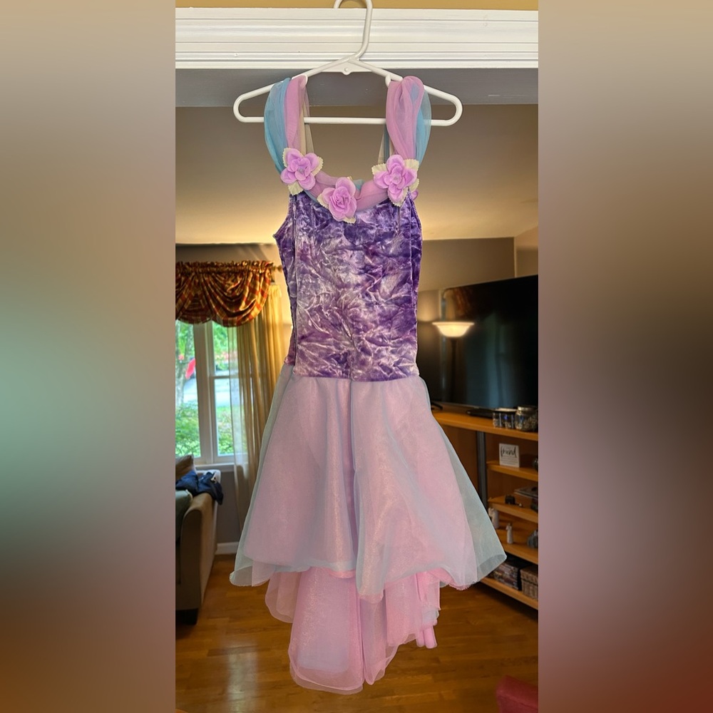 Revolution pink, purple & blue ballet dance costume - child medium